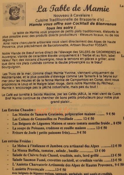 LA Table de Mamie à Cavalaire-sur-Mer