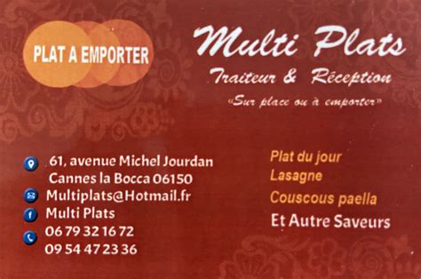 MULTI PLATS à Cannes