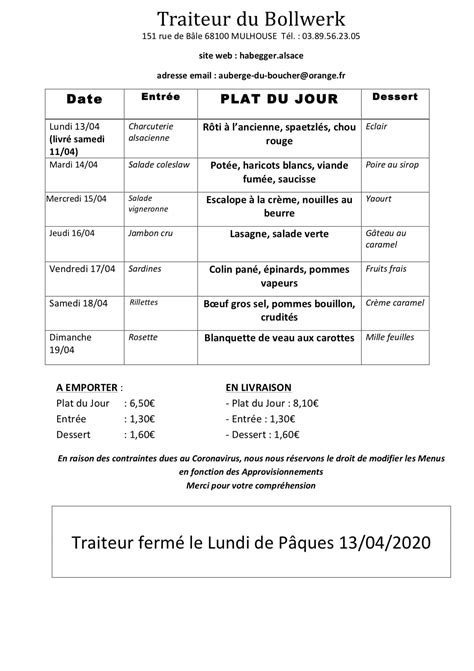 Le Traiteur du Bollwerk à Mulhouse