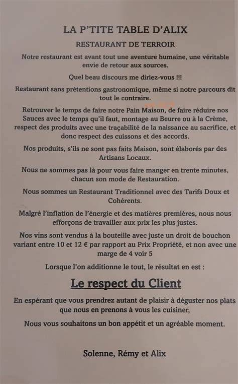 La P'tite Table d'Alix à Saint-Michel-de-Double