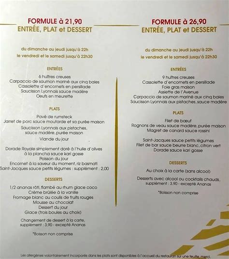 Restaurant L'Avenue à Lorient