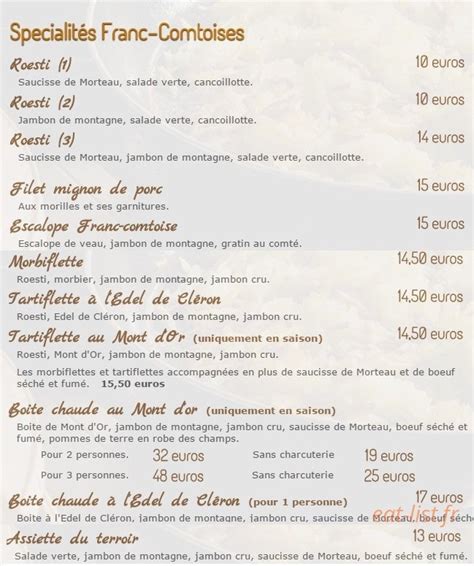 Au Vieux Comtois à Besançon